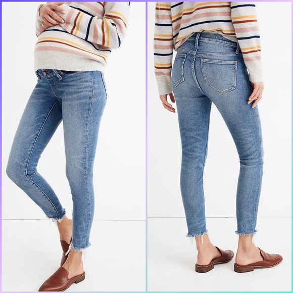 Madewell Maternity Side-Panel Skinny Jeans in Cordova Wash